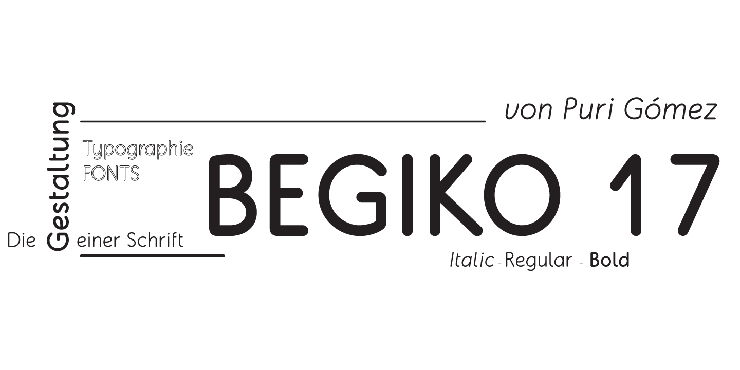 Beispiel einer Begiko 17 Bold-Schriftart